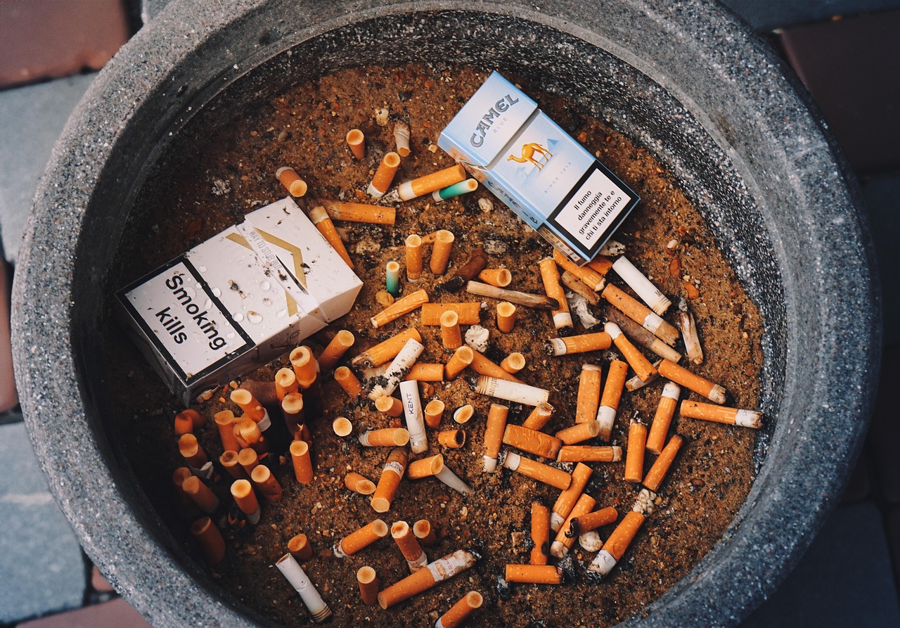 Smoking, ashtray, cigarettes — Get Nangs Delivered to Your Door in Brisbane with Ease