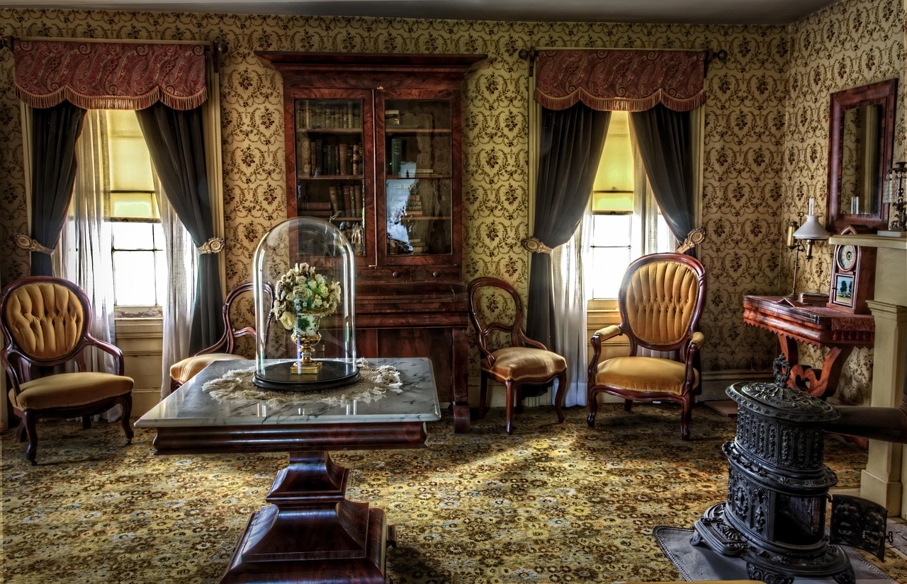 Living room, victorian, historic — Stylish Soundproof Panels Combining Functionality and Modern Design